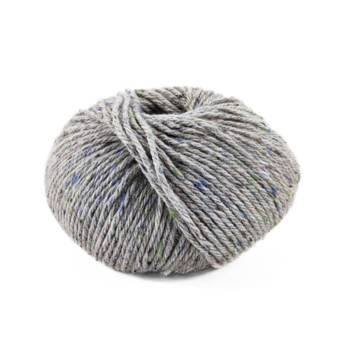 15 Пряжа Laines du Nord Aran Tweed, 50г - 90м, світло-сірий, 30% альпака файн, 50% вовна, 20% віскоза