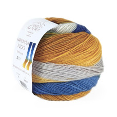 15 Пряжа Laines du Nord Harmonious Sock, 100г - 420м, різнокольоровий, 75% вовна, 25% нейлон