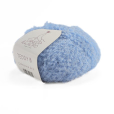 15 Пряжа Laines du Nord Teddy B, 50г - 120м, блакитний, 75% альпака, 10% вовна, 15% поліамід