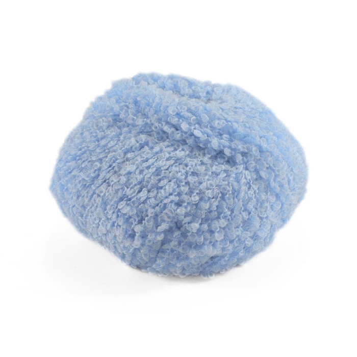 15 Пряжа Laines du Nord Teddy B, 50г - 120м, блакитний, 75% альпака, 10% вовна, 15% поліамід