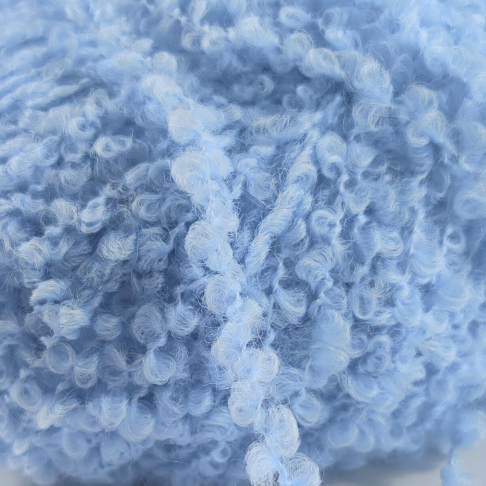 15 Пряжа Laines du Nord Teddy B, 50г - 120м, блакитний, 75% альпака, 10% вовна, 15% поліамід