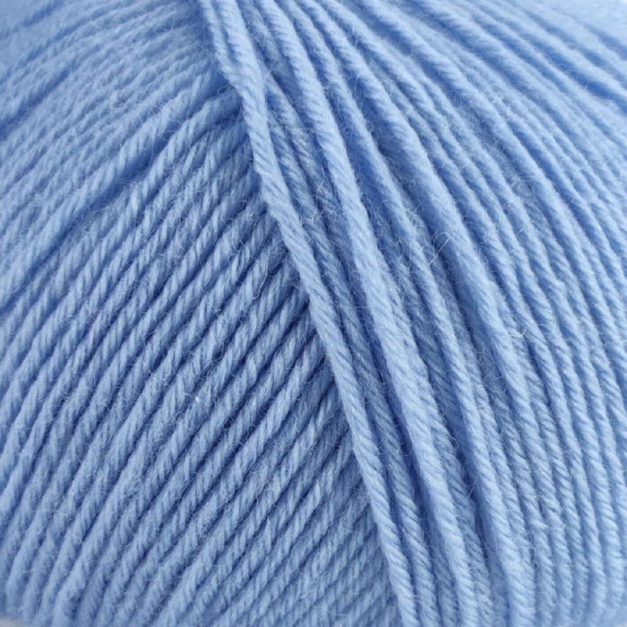 15 Шкарпеткова Пряжа Laines du Nord Unisock 6 PLY, 100г - 400м, блакитний, 75% вовна, 25% нейлон