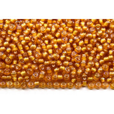 15058 10/0 чеський бісер Preciosa, 5 г, жовтий, прозорий з білим отвором