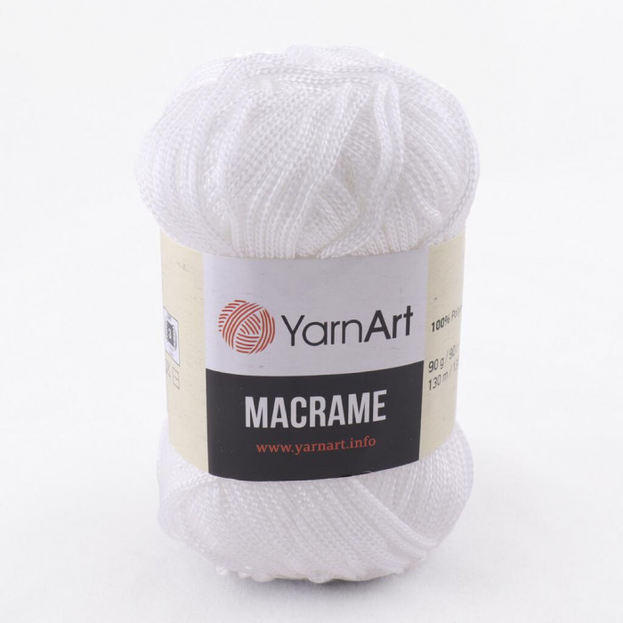 154 Пряжа Macrame 90гр - 130м (Білий) YarnArt