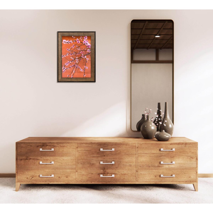 Рамка для фото дерев'яна 21х30 (А4) багет: DL3302-05 Горіх (з глянцевим склом 1-1.5мм, двп) EmojiFrame