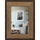 Рамка для фото дерев'яна 10х15 багет: DL3302-05 Горіх (з глянцевим склом 1-1.5мм, двп) EmojiFrame