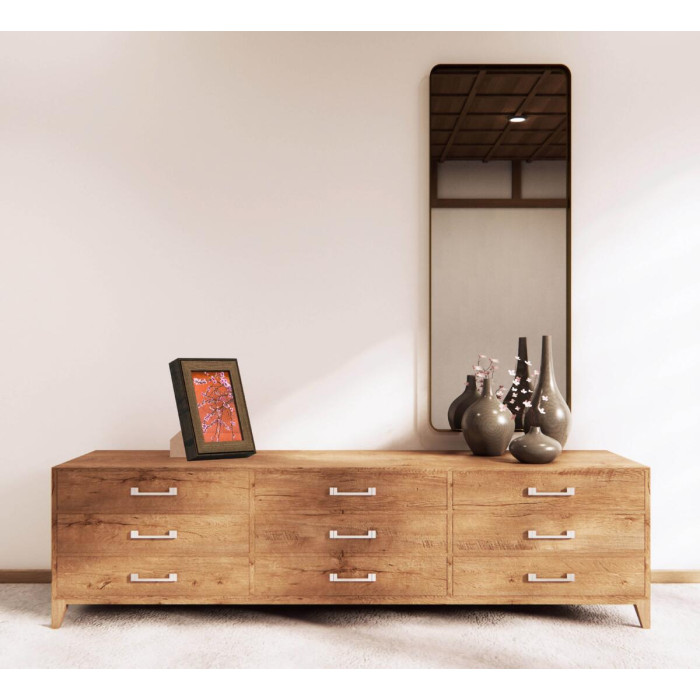 Фоторамка дерев'яна 13х18 багет: DL3302-05 Горіх (з глянцевим прозорим пластиком 0.8мм, двп з ніжкою) EmojiFrame