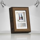 Рамка для фото дерев'яна 13х18 під фото 10х15 багет: DL3302-05 Горіх (з глянцевим склом 1-1.5мм, двп, паспарту) EmojiFrame