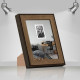 Фоторамка дерев'яна 15х20 багет: DL3302-05 Горіх (з антибліковим склом 2мм, двп з ніжкою) EmojiFrame
