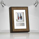 Фоторамка дерев'яна 15х21 (А5) під фото 10х15 багет: DL3302-05 Горіх (з глянцевим прозорим пластиком 0.8мм, двп, паспарту) EmojiFrame