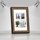 Фоторамка дерев'яна 20х30 під фото 15х20 багет: DL3302-05 Горіх (з антибліковим склом 2мм, двп, паспарту) EmojiFrame