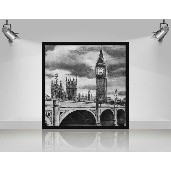 Рамка для фото дерев'яна 35х35 багет: DL1507-03 Чорний (з глянцевим склом 1-1.5мм, двп) EmojiFrame