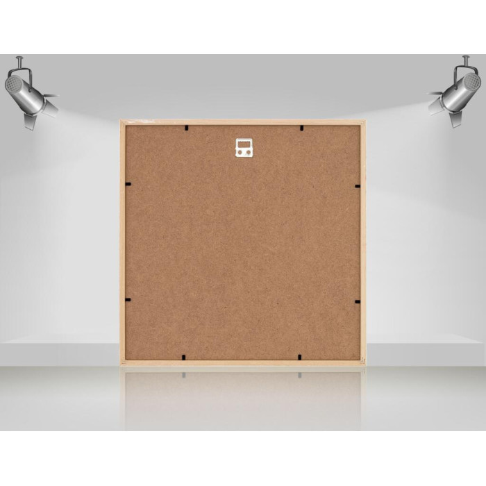 Рамка для фото дерев'яна 35х35 багет: DL1507-03 Чорний (з глянцевим склом 1-1.5мм, двп) EmojiFrame