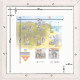 Фоторамка для марки F Пес Патрон 18.5-18.5 під марку 12.4-12.4 багет: DL1903-04 білий зі сріблом (з глянцевим прозорим пластиком 0.8мм, паспарту біле, двп)  EmojiFrame