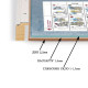 Фоторамка для марки U Слава ЗСУ 18.5-18.5 під марку 9.8-12.8 багет: DL1903-04 білий зі сріблом (з глянцевим склом 1-1.5мм, паспарту блакитне, двп з ніжкою)  EmojiFrame