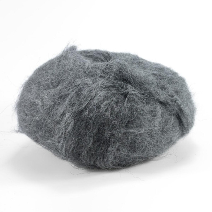 16 Пряжа Laines du Nord Alpaca Brushed, 50г - 115м, сірий, 50% альпака, 35% вовна, 15% нейлон