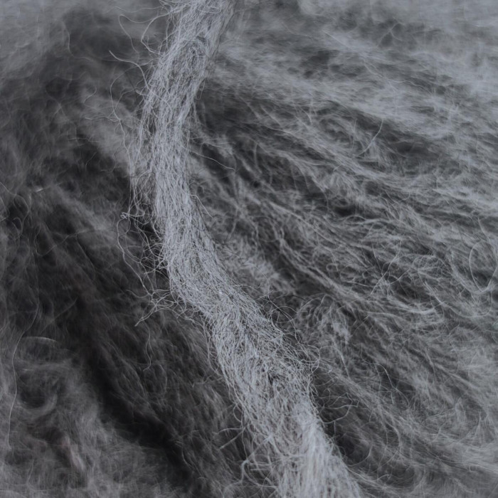 16 Пряжа Laines du Nord Alpaca Brushed, 50г - 115м, сірий, 50% альпака, 35% вовна, 15% нейлон