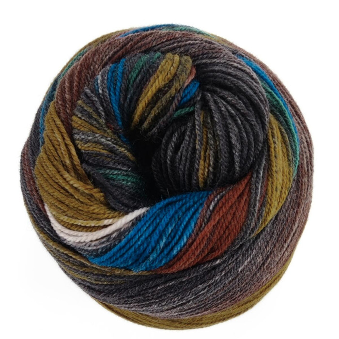 16 Пряжа Laines du Nord Infinity Sock, 100г - 420м, різнокольоровий, 75% вовна, 25% нейлон