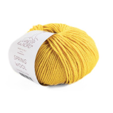 16 Пряжа Laines du Nord Spring Wool, 50г - 140м, жовтий, 50% вовна, 50% бавовна