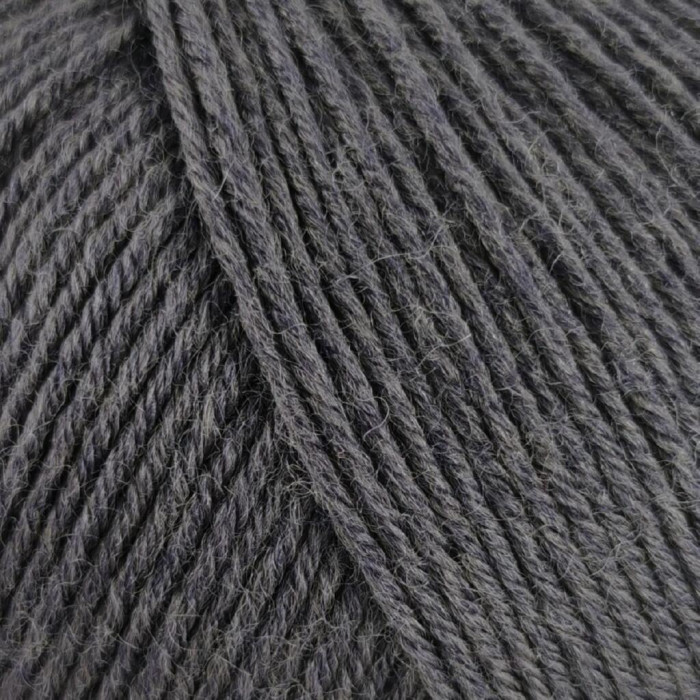 16 Шкарпеткова Пряжа Laines du Nord Unisock 6 PLY, 100г - 400м, темно-сірий, 75% вовна, 25% нейлон