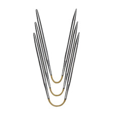 160-2/2-21 Addi Спиці кругові CraSyTrio Short 2 мм - 21 см, латунь