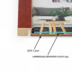 Фоторамка дерев'яна 10х15 багет: DL2508-01 Червоне дерево (з антибліковим склом 2мм, двп з ніжкою) EmojiFrame