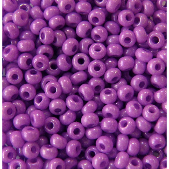 16125 10/0 чеський бісер Preciosa, 5 г, фіолетовий, непрозорий крейдяний глазурований