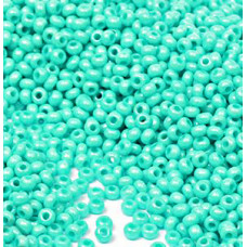 16158 10/0 чеський бісер Preciosa, 5 г, зелений, непрозорий крейдяний глазурований