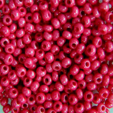 16198 10/0 чеський бісер Preciosa, 5 г, червоно-рожевий, непрозорий крейдяний глазурований