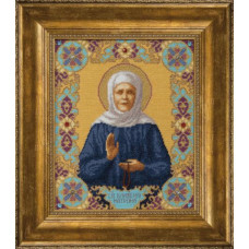 М-144 Ікона Святої Блаженної Матрони Московської. 20x25 см. Чарівна Мить. Набір для вишивки хрестиком на Aida 16