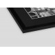 Фоторамка дерев'яна 20х20 під фото 15х15 багет: DL2004-01 Чорне дерево (з антибліковим склом 2мм, паспарту чорне, двп з ніжкою) EmojiFrame