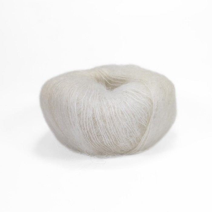 1650 Пряжа Lana Gatto Mohair Royal, 25г - 215м, молочний, 80% кід мохер, 20% нейлон