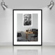 Фоторамка дерев'яна 40х50 під фото 30х40 багет: DL1507-03 Чорний (з антивідблисковим склом 2мм, паспарту біле, двп) EmojiFrame