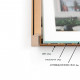 Рамка для фото дерев'яна 13х18 під фото 10х15 багет: DL1901-02 Золото (з антивідблисковим склом 2мм, паспарту біле, двп з ніжкою) EmojiFrame