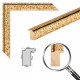 Рамка для фото дерев'яна 13х18 під фото 10х15 багет: DL1901-03 Золото з патиною (з антивідблисковим склом 2мм, паспарту біле, двп з ніжкою) EmojiFrame