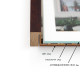 Рамка для фото дерев'яна 13х18 під фото 10х15 багет: DL2104-01 Темне дерево (з антивідблисковим склом 2мм, паспарту біле, двп з ніжкою) EmojiFrame