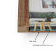 Фоторамка дерев'яна 10х15 багет: DL3010-01 Горіх (з антивідблисковим склом 2мм, двп з ніжкою) EmojiFrame