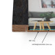 Фоторамка дерев'яна 10х15 багет: DL4307-01 Темне дерево (з антивідблисковим склом 2мм, двп з ніжкою) EmojiFrame