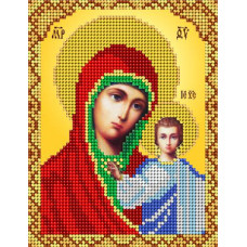 АС5-004 Казанська ікона Божої Матері. А-строчка. Схема на тканині для вишивання бісером