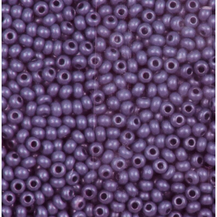 16728 10/0 чеський бісер Preciosa, 50 г, фіолетовий, непрозорий крейдяний перламутровий