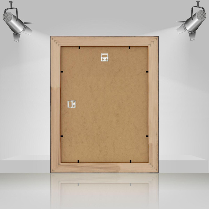 Фоторамка дерев'яна 30х40 багет: DL4311-01 Темне дерево (з антибліковим склом 2мм, двп) EmojiFrame