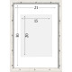Рамка для фото дерев'яна 21х30 (А4) під фото 15х20 багет: DL1903-04 Білий зі сріблом (з глянцевим склом 1-1.5мм, двп, паспарту) EmojiFrame