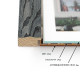 Фоторамка дерев'яна 13х18 під фото 10х15 багет: DL4306-08 Сіре дерево (з антибліковим склом 2мм, паспарту, двп з ніжкою) EmojiFrame
