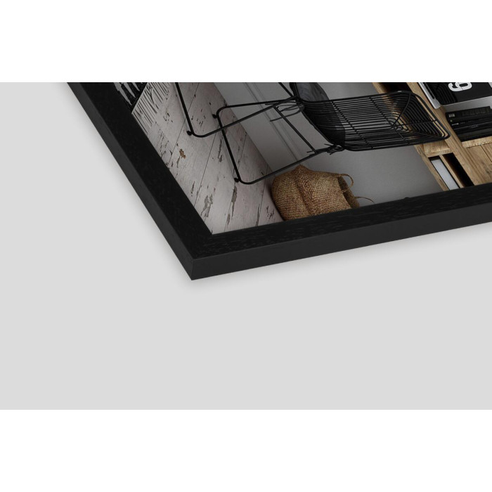 Фоторамка дерев'яна 30х42 багет: DL2004-01 Чорне дерево (з акриловим склом 1.5мм, двп) EmojiFrame