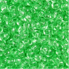 01161 10/0 чеський бісер Preciosa, 50 г, зелений, кристальний сольгель