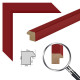 Фоторамка дерев'яна 10х15 багет: DL2303-01 Червоний (з антивідблисковим склом 2мм, двп з ніжкою) EmojiFrame