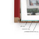 Рамка для фото дерев'яна 13х18 під фото 10х15 багет: DL2303-01 Червоний (з антивідблисковим склом 2мм, паспарту біле, двп з ніжкою) EmojiFrame