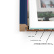 Рамка для фото дерев'яна 13х18 під фото 10х15 багет: DL2303-02 Синій (з антивідблисковим склом 2мм, паспарту біле, двп з ніжкою) EmojiFrame