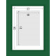 Рамка для фото дерев'яна 13х18 під фото 10х15 багет: DL2303-03 Зелений (з антивідблисковим склом 2мм, паспарту біле, двп з ніжкою) EmojiFrame