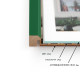 Рамка для фото дерев'яна 13х18 під фото 10х15 багет: DL2303-03 Зелений (з антивідблисковим склом 2мм, паспарту біле, двп з ніжкою) EmojiFrame
